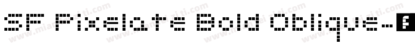 SF Pixelate Bold Oblique字体转换